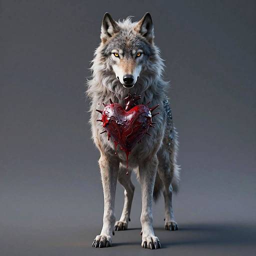 Fierce Mystic Direwolf with Melting Heart