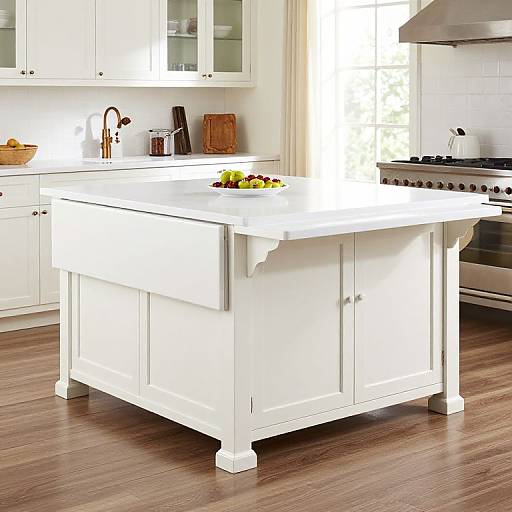 Americana White Kitchen Island Design