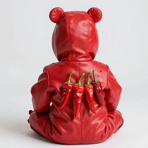 Red Chili Pepper Baby in Leather Suit