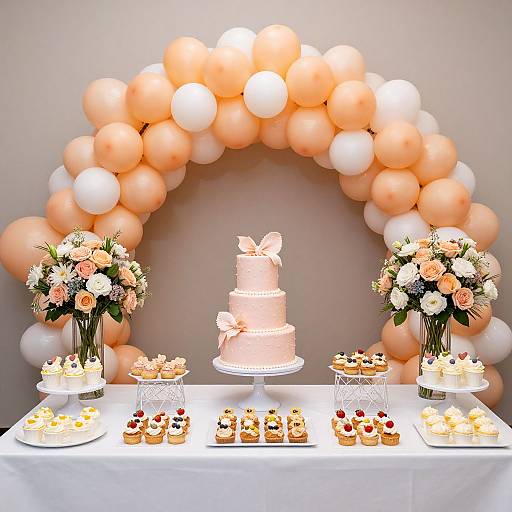 Elegant Pink Dessert Table Display