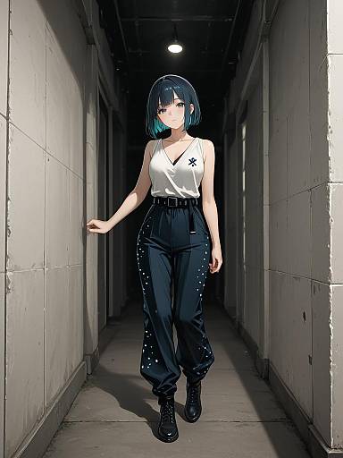 Cinematic Anime Fashion Photography Portrait