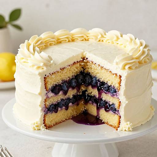 Vintage Lemon Blueberry Layer Cake