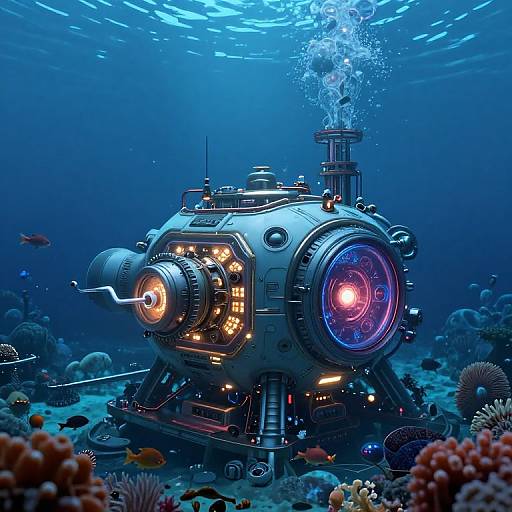Futuristic Deep-Sea Research Base