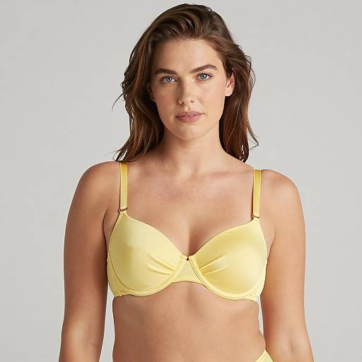Woman in Yellow Satin Bra
