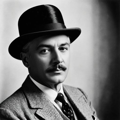 Vintage Portrait of Elegant Silent Film Actor