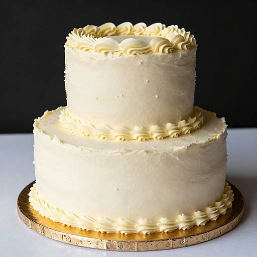Elegant Simple Buttercream Wedding Cake