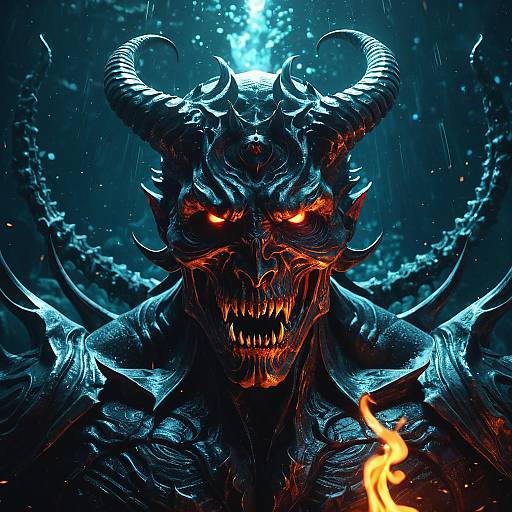 Epic Abyssal Devil Portrait Art