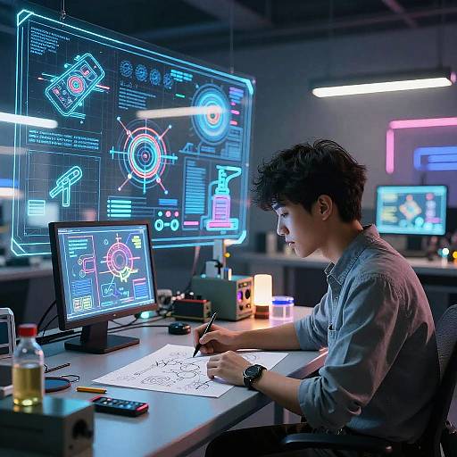 Futuristic Invention Lab Concept Art