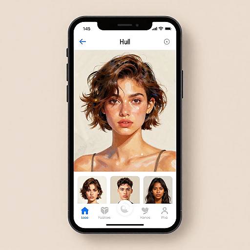 Short Hair Transformation App Art