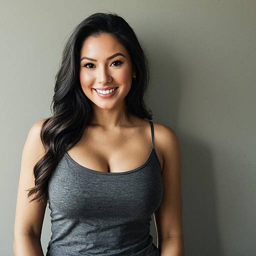 Elegant Portrait of Olive-Skinned Woman