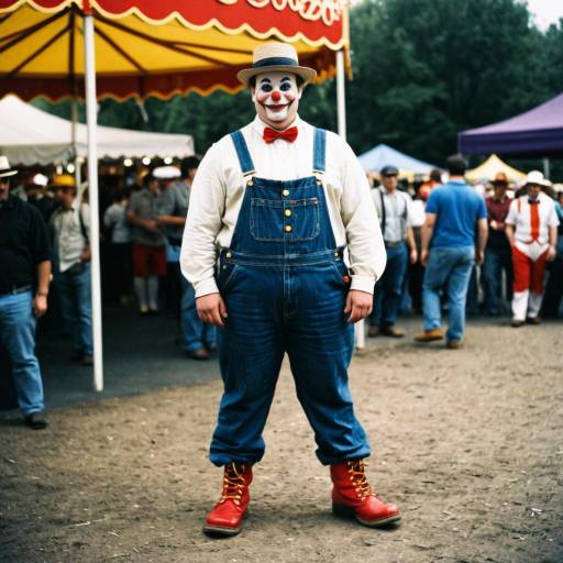 Plus Size Clown in Carnival Outfit