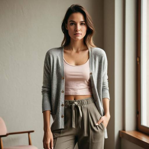 Elegant Indoor Fashion in Soft Lighting
