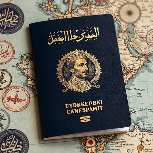 Artistic Ottoman Empire Passport Design