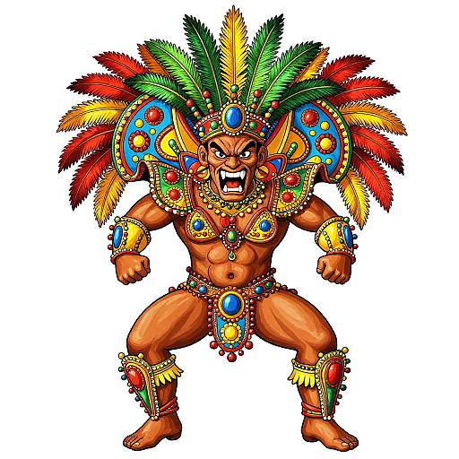 Fierce Samba Dancer Coloring Page