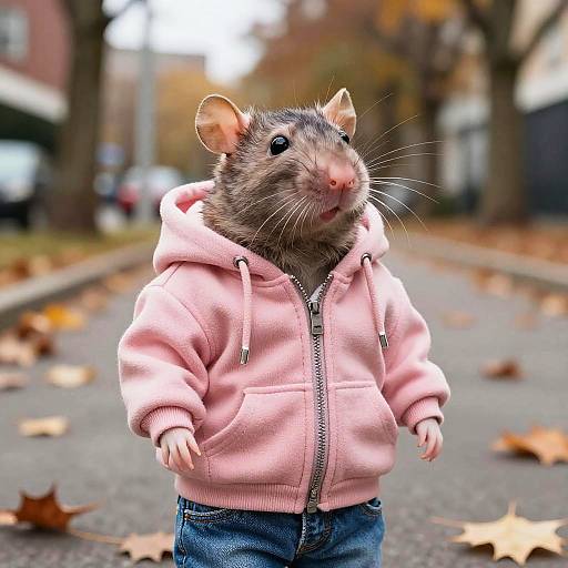 Stylish Rats in Casual Autumn Wear