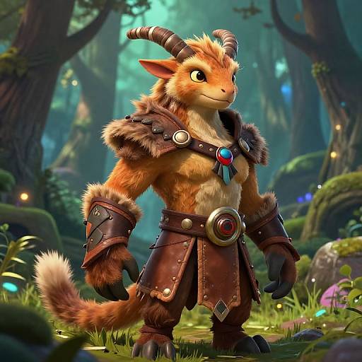 Harengon in Mystical Forest Clearing