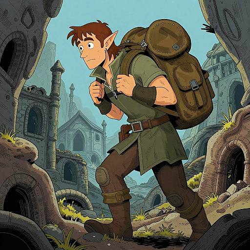 Epic Male Elf Rogue in Sewers