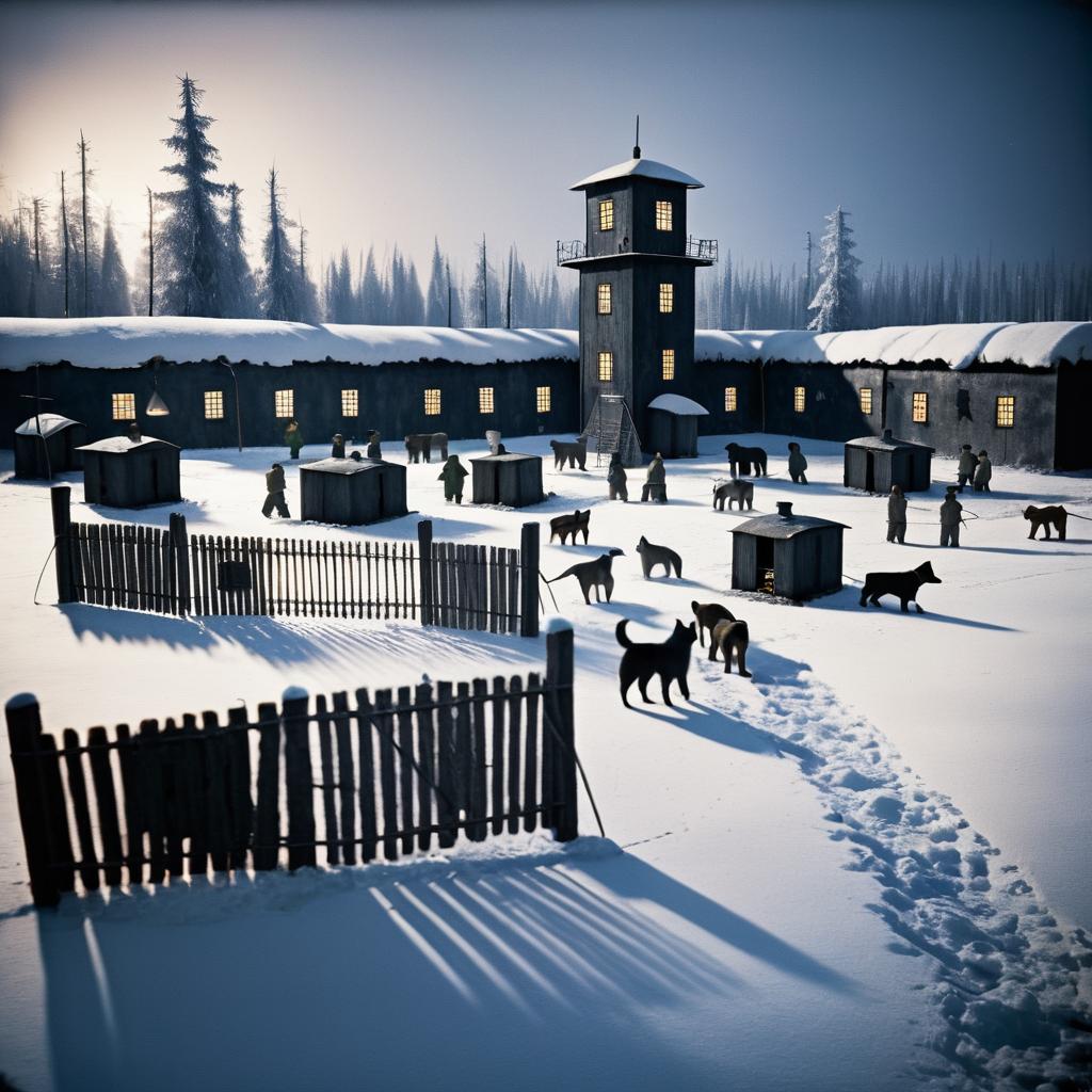 Chilling Retro Depiction of Gulag Prisoners