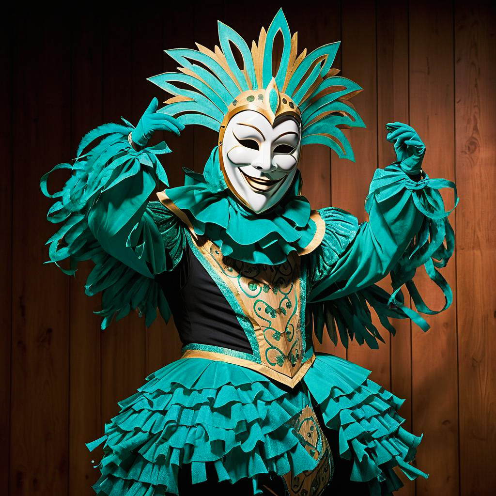 Festive Performer in Elaborate Costume