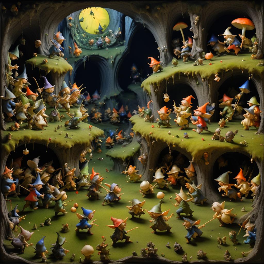 Surreal Goblins in a Dark Cave