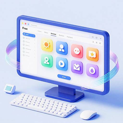 Futuristic AI Icon Generator Dashboard