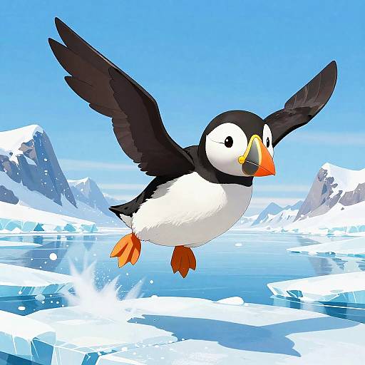 Puffin Pokemon Soaring Arctic Fantasy