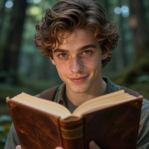 Enchanting Storyteller in Mystical Forest