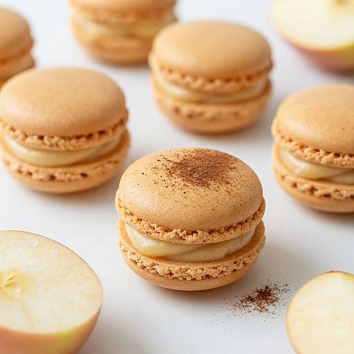 Elegant Golden Macarons with Apple
