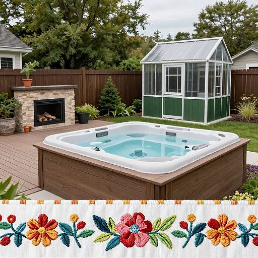 Cozy Backyard with Hot Tub and Garden