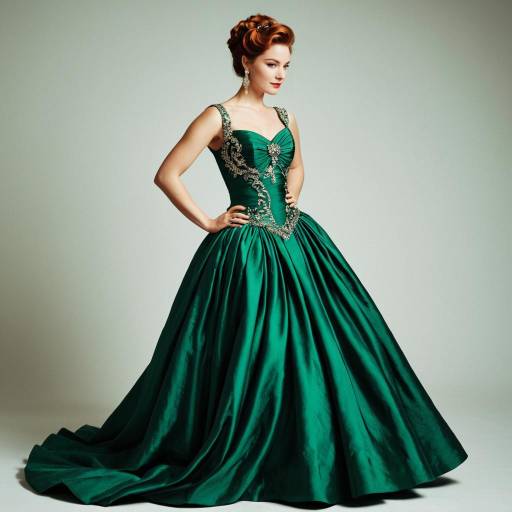 Elegant Young Woman in Intricate Dress
