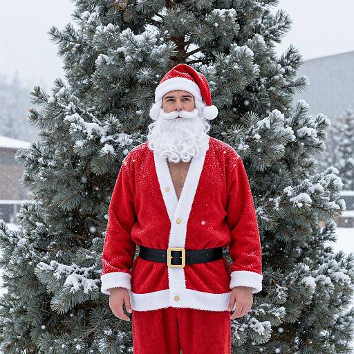 Festive Santa in Winter Wonderland