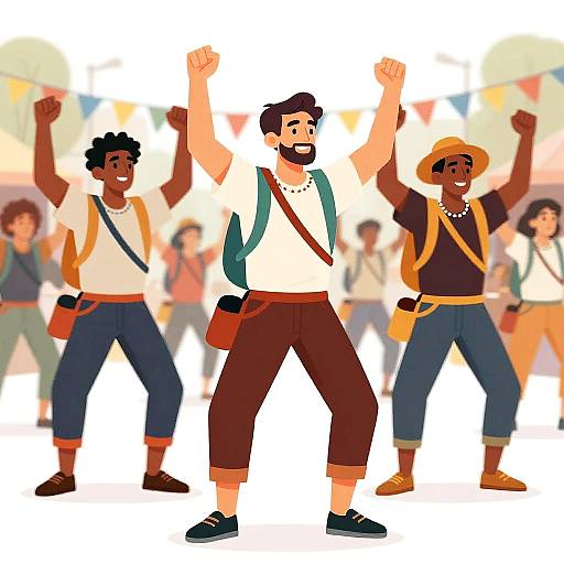 Dancing Men at Lively Festival