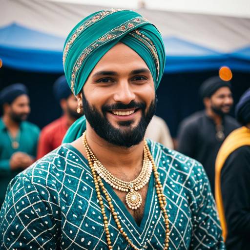 Bold Bhangra Costume Male Portrait