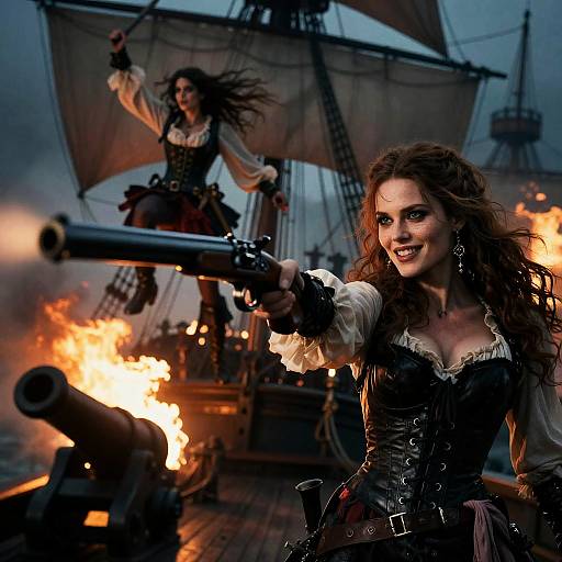 Dramatic Pirate Captain Cinematic Scene