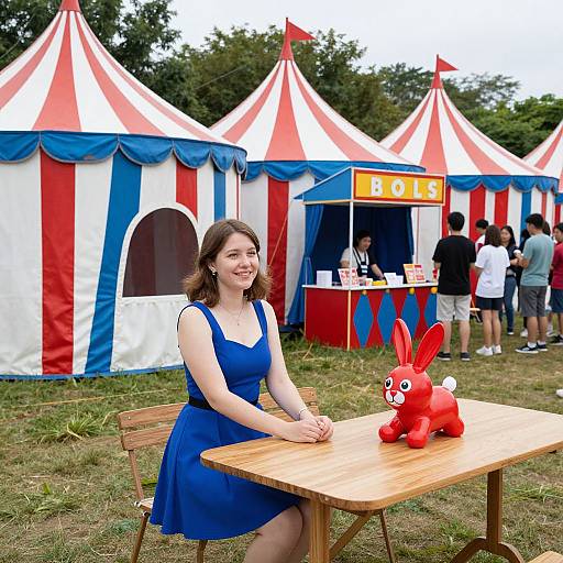 Vibrant Carnival With Circus Tents