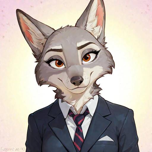 Stunning Anthropomorphic Wolf in Cyborg Suit