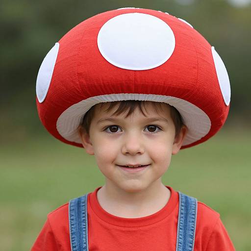 Young Boy in Toad Cosplay