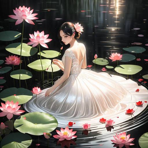 Elegant Swan in Serene Water Scene Elegant Swan in Serene Water Scene