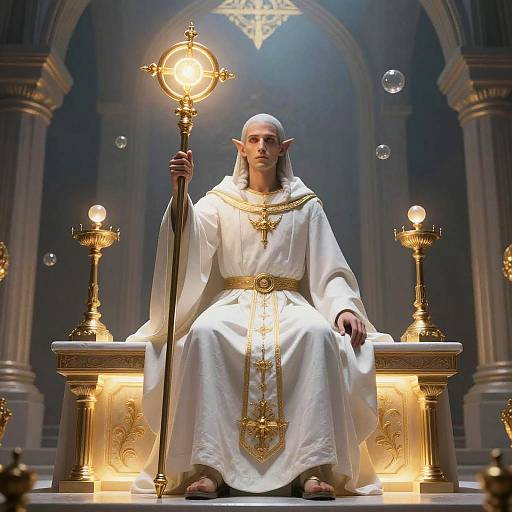 Aasimar Cleric on Luminous Altar