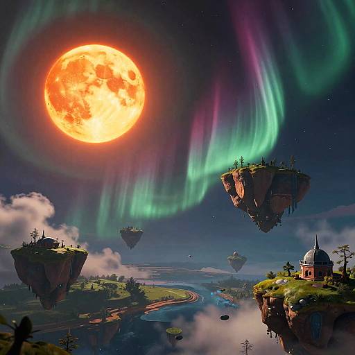 Surreal Alien Skybox with Twin Suns