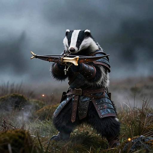 Epic Anthropomorphic Badger Hunter
