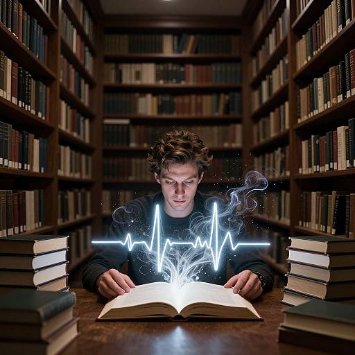 Mesmerizing Digital Library Study Scene