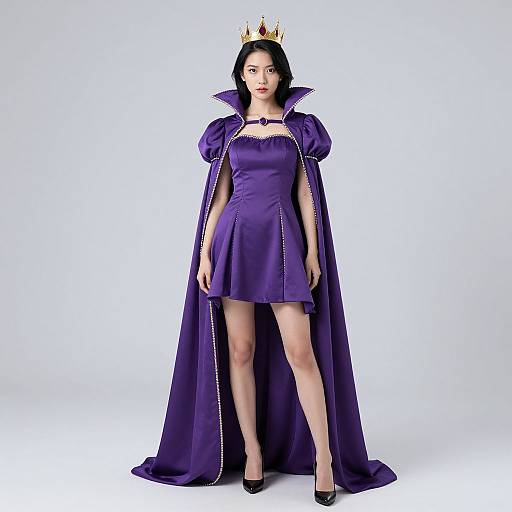 Purple Queen in Regal Attire