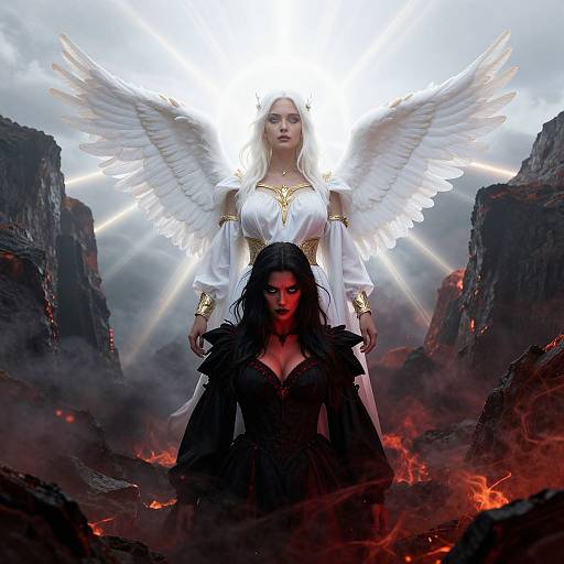 Heaven and Hell Duality Portrait