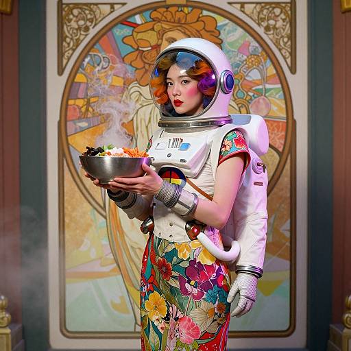 Retro-Futuristic Cheongsam in Dreamscape