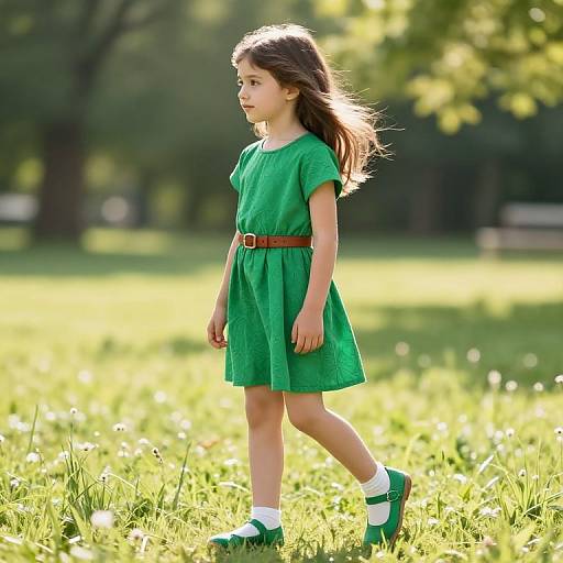 Confident Girl in Vibrant Meadow