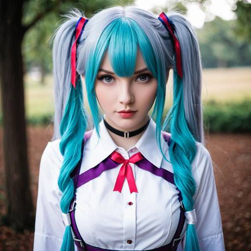 Lifestyle costume photo of 25-ji miku. Cosplay clothes