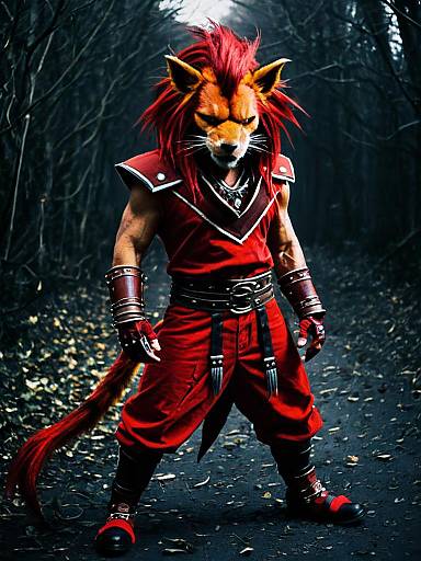 Red XIII Cosplay in Forest