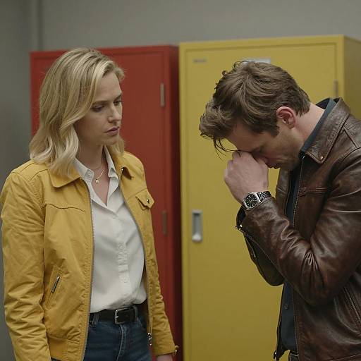 Intimate Moment in Industrial Setting