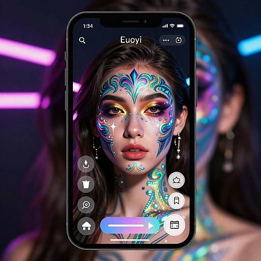 Cyberpunk Makeup Generator Interface